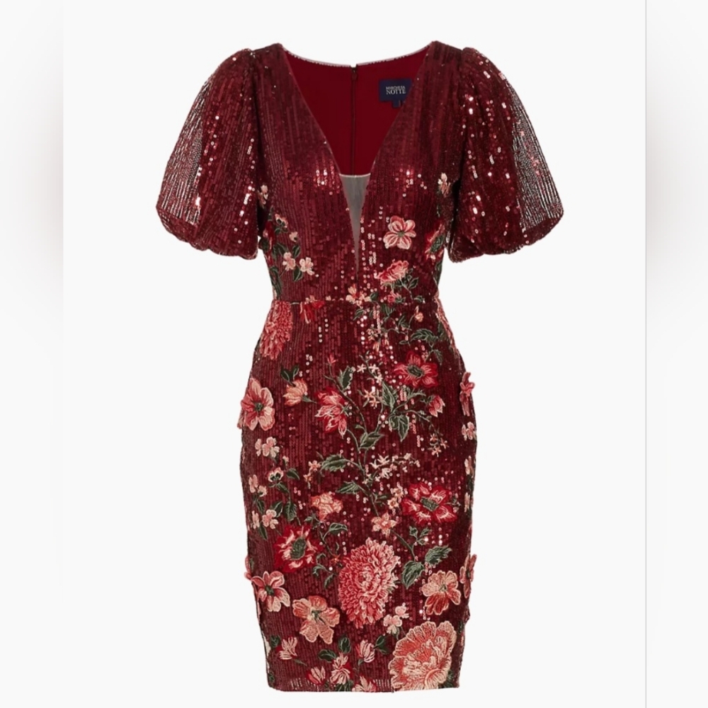 COPY - MARCHESA NOTTE Dress Size 8 Chrysanthemum Tulle Cocktail Dress NWT $895